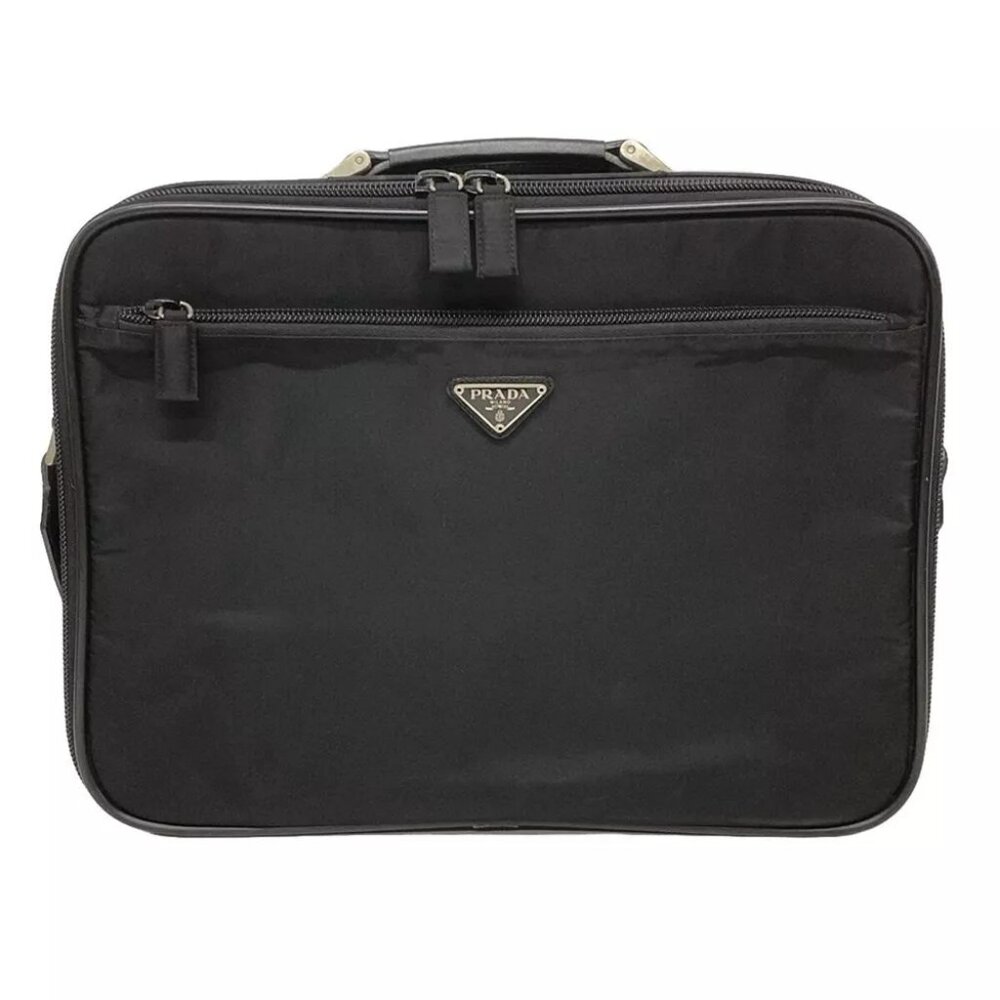 PRADA Black Nylon Business Bag